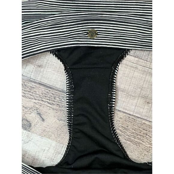 BOGOF Prana Breya Hipster Black Striped Bikini Swim Bottom XL Designer Beach - Picture 5 of 7